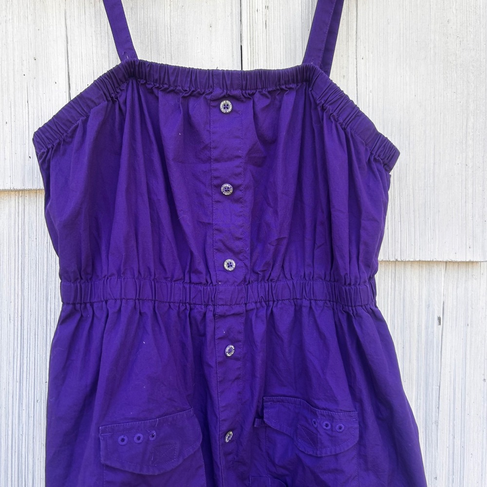 Columbia LSU Tigers Purple‎ Button Front PFG Style Dress Womens XL Cotton - Picture 3 of 10